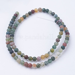 Natural Indian Agate Bead Strands&nbsp;G-G735-01F-4mm