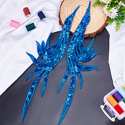 Flower Polyester Embroidery Sew on Appliques&nbsp;PATC-WH0012-05A