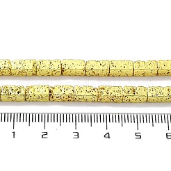 Electroplated Natural Lava Rock Beads Strands&nbsp;G-H303-A04-G01