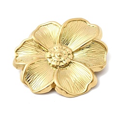 304ステンレスペンダント  花のチャーム  ゴールドカラー  48x44.5x11.5mm  穴：6mm&nbsp;STAS-G390-04G