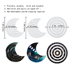 3 Pcs Moon Perpetual Calenda Silicone Mold&nbsp;DIY-SZC0002-01