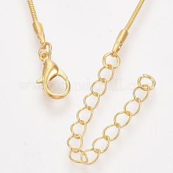 Brass Round Snake Chain Necklace Making&nbsp;MAK-T006-11A-G
