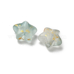 つや消しアクリルチャーム  金箔  スター  グラデーションカラー  ライトスチールブルー  9x10x5mm  穴：1.6mm  約：2381個/ 500 G&nbsp;OACR-M023-04D