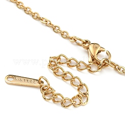 304 Stainless Steel Heart Cupid Pendant Necklaces for Women&nbsp;NJEW-A012-01G