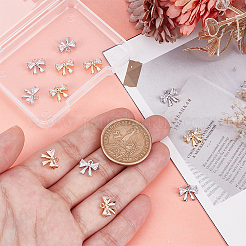 12Pcs 2 Colors Rack Plating Brass Micro Pave Cubic Zirconia Pendants&nbsp;KK-HY0003-89