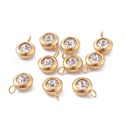 304 Stainless Steel Rhinestone Charms&nbsp;STAS-Z009-04-04G