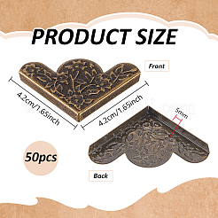 50Pcs Iron Triangle Corner Protector for Wood Box&nbsp;IFIN-FG0001-07AB
