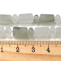 天然石翡翠ビーズ連売り  ロンデルビーズと  コラム  10x6mm  穴：0.8mm  約154個/連  14.96''（38センチメートル）&nbsp;G-M420-C01-02