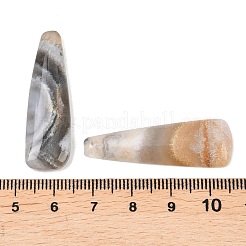 天然なメキシコの瑪瑙のペンダント  台形チャーム  38~40x12~13.5x4~5mm  穴：1.2mm&nbsp;G-K381-21A