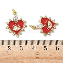 Brass Micro Pave Cubic Zirconia Pendants&nbsp;KK-P326-11G-02