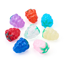 8個 8色 手作りランプワークビーズ連売り  ブドウ  ミックスカラー  17x12~13x12~13mm  穴：1.2~1.4mm  1pc /カラー&nbsp;LAMP-TA0001-40