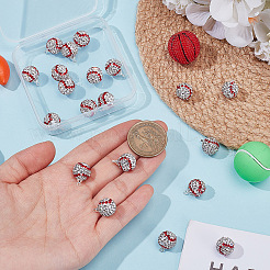 20Pcs Round Polymer Clay Rhinestone Pendants&nbsp;PALLOY-OC00048