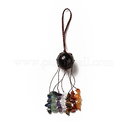 Natural & Synthetic Gemstone Round Pendant Decorations&nbsp;G-G997-A