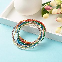 Bling Glass Seed Beads Anklets Set&nbsp;AJEW-AN00461