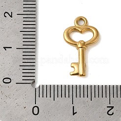 イオンプレーティング（IP）304ステンレスペンダント  ハートキーチャーム  18KGP本金メッキ  18x10x3mm  穴：1.6mm&nbsp;X-STAS-N103-54G