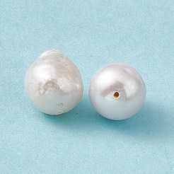バロック天然ケシパールビーズ  オーバル  貝殻色  9.5~12.5x8.5~10mm  穴：0.8mm&nbsp;PEAR-N020-J15