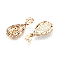 Religion Brass Pave Clear Cubic Zirconia Pendants&nbsp;KK-T081-07G