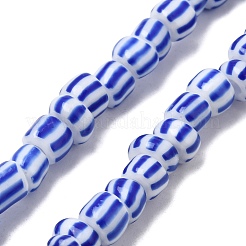 手作りランプワークビーズ連売り  2トーン  コラム  藤紫色  3~4.5x2~4mm  穴：0.8mm  約99~103個/連  15.35インチ（39cm）&nbsp;BLOW-K001-01A-10