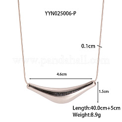 女性用ミニマリストステンレススチールV字ペンダントネックレス  ステンレス鋼色  15.75インチ（40cm）&nbsp;IY2347-2