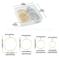 64Pcs 8 Style 316 Surgical Stainless Steel Wine Glass Charms Rings&nbsp;STAS-FS0001-32