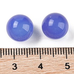 天然ブルーアゲート 穴なし球形ビーズ  ラウンド  染め＆加熱  10mm&nbsp;G-K353-04A-30