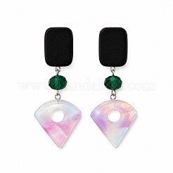 Wood & Glass Stud Earrings&nbsp;WG5AC50-01