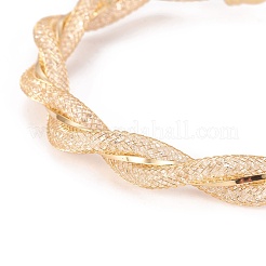 Long-Lasting Plated Brass Cuff Bangles&nbsp;BJEW-E370-13G
