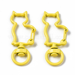 Spray Painted Eco-Friendly Alloy Swivel Snap Hooks Clasps&nbsp;X-PALLOY-T080-16-NR