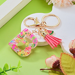 Fruit Series Letter Resin Keychains&nbsp;KEYC-TAC0033-02B