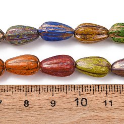 Painted Glass Beads Strands&nbsp;X-GLAA-B037-06