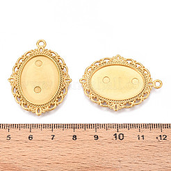 Non-Tarnish 304 Stainless Steel Pendant Cabochon Settings&nbsp;STAS-N114-02G