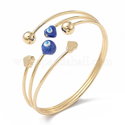 Brass Cuff Bangles&nbsp;BJEW-A134-01G-05