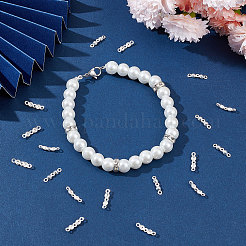 スターリングシルバーのボールチープ40個925個  銀  6.5x3mm  穴：1mm  内径：2mm  中心穴約0.9mm&nbsp;STER-BBC0007-70