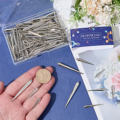 120個3スタイルのプラスチックペンダント  コーンチャーム  銀  23.5~52x5~6mm  穴：1~1.8mm  40個/スタイル&nbsp;KY-SC0002-64