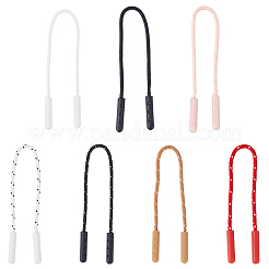 70個 7色ポリエステルジッパープルロープ  ジッパー交換アクセサリー  樹脂エンド付き  ミックスカラー  135x4mm  10個/カラー&nbsp;FIND-CY0001-56