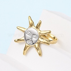 304 Stainless Steel Cuff Rings for Women&nbsp;RJEW-B136-03GP