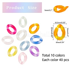 400Pcs 10 Colors Acrylic Linking Rings&nbsp;FIND-DC0001-44