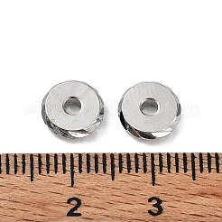 ラックメッキ真鍮ビーズ  カドミウムフリー＆鉛フリー  長持ちメッキ  ディスク  プラチナ  8x2mm  穴：3mm&nbsp;KK-H451-10P