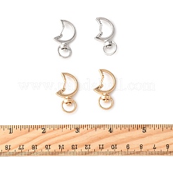 40色の合金製回転スナップフック留め具2個。  ミックスカラー  ムーン  33x16.8x5.6mm  穴：5x9.1mm  20個/カラー&nbsp;FIND-FS0004-73A