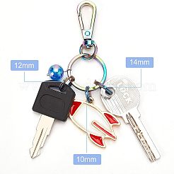 15Pcs 3 Styles Rainbow Color Titanium Alloy Split Rings&nbsp;FIND-OC0001-94