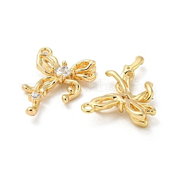 Brass Micro Pave Cubic Zirconia Pendants&nbsp;KK-H460-54G