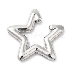Colorful Rhinestone Star Cuff Earrings&nbsp;EJEW-D059-06P-01