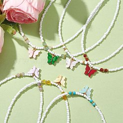 Glass Beads Necklaces&nbsp;NJEW-JN04725