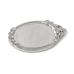 Brass Brass Pendant Cabochon Settings&nbsp;KK-V005-02P-02