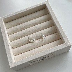 ティアドロップ ロジウムメッキ 925 スターリングシルバー シェル パール ダングル イヤリング レディース  プラチナ  16x8mm&nbsp;EJEW-Q804-05P