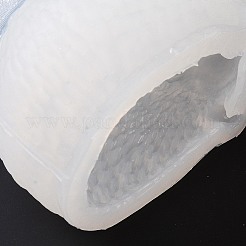 3D ハリネズミ型キャンドルホルダー シリコンモールド  樹脂石膏コンクリート鋳造金型  ホワイト  108x70x52mm&nbsp;DIY-I111-02