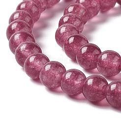 Natural White Jade Imitation Garnet Beads Strands&nbsp;G-I334-02A