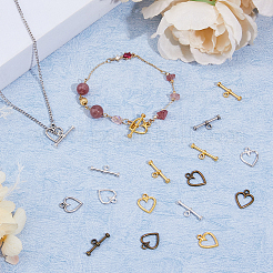200Pcs 4 Colors Tibetan Style Alloy Toggle Clasps&nbsp;TIBEB-FH0001-41