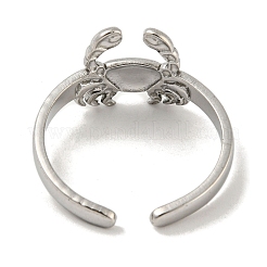 Non-Tarnish 304 Stainless Steel Open Cuff Ring&nbsp;RJEW-C067-09P