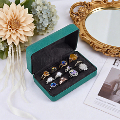 Rectangle PU Leather Ring Organizer Boxes&nbsp;CON-WH0089-240C